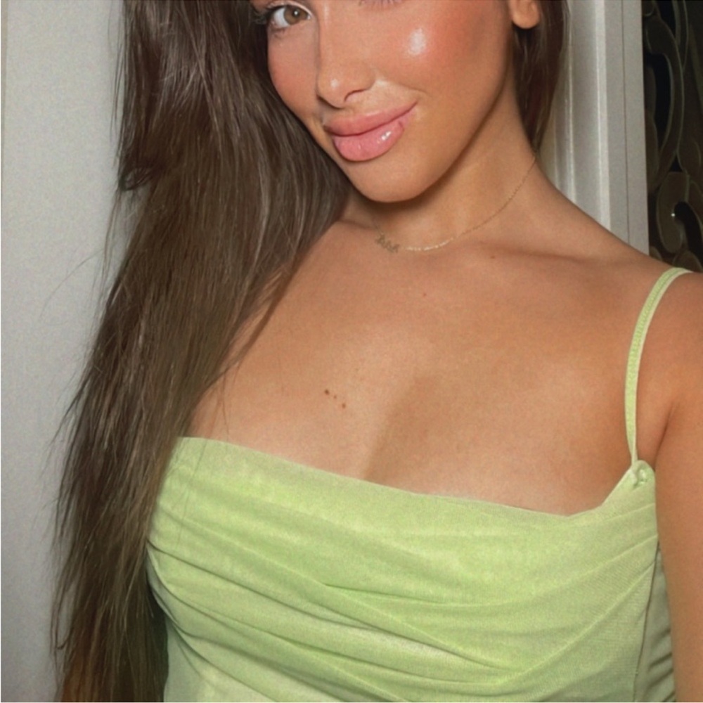 White Fox Boutique | Out of Focus Bustier Lime Green - Picture 2 of 3